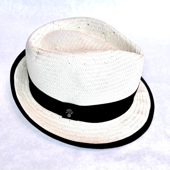 SALE TODAY!✨Tommy Bahama Cream/Black Stylish Straw Raffia Hat - Picture 8 of 15